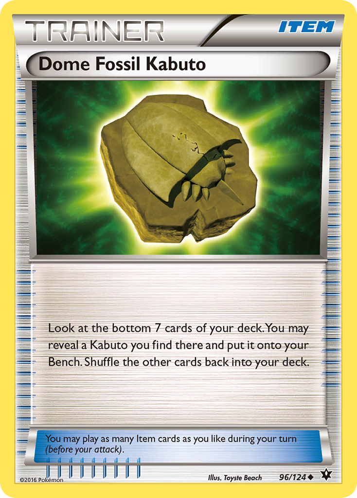 Fates Collide Dome Fossil Kabuto #96/124